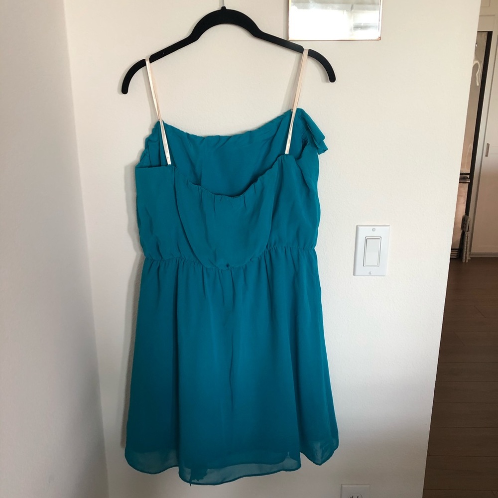 Bcbgeneration Chiffon Pleated Strapless Dress - image 5